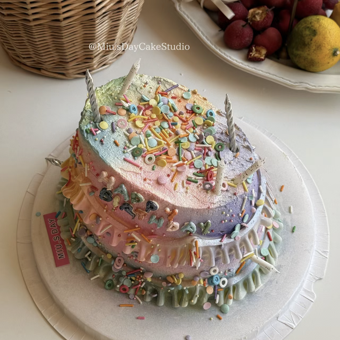 颗粒闪粉粉白蜡烛珠光糖珠