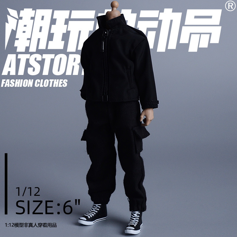 【潮玩总动员】1/12纯色夹克冲锋衣服饰外套潮流兵人偶6寸06FS043