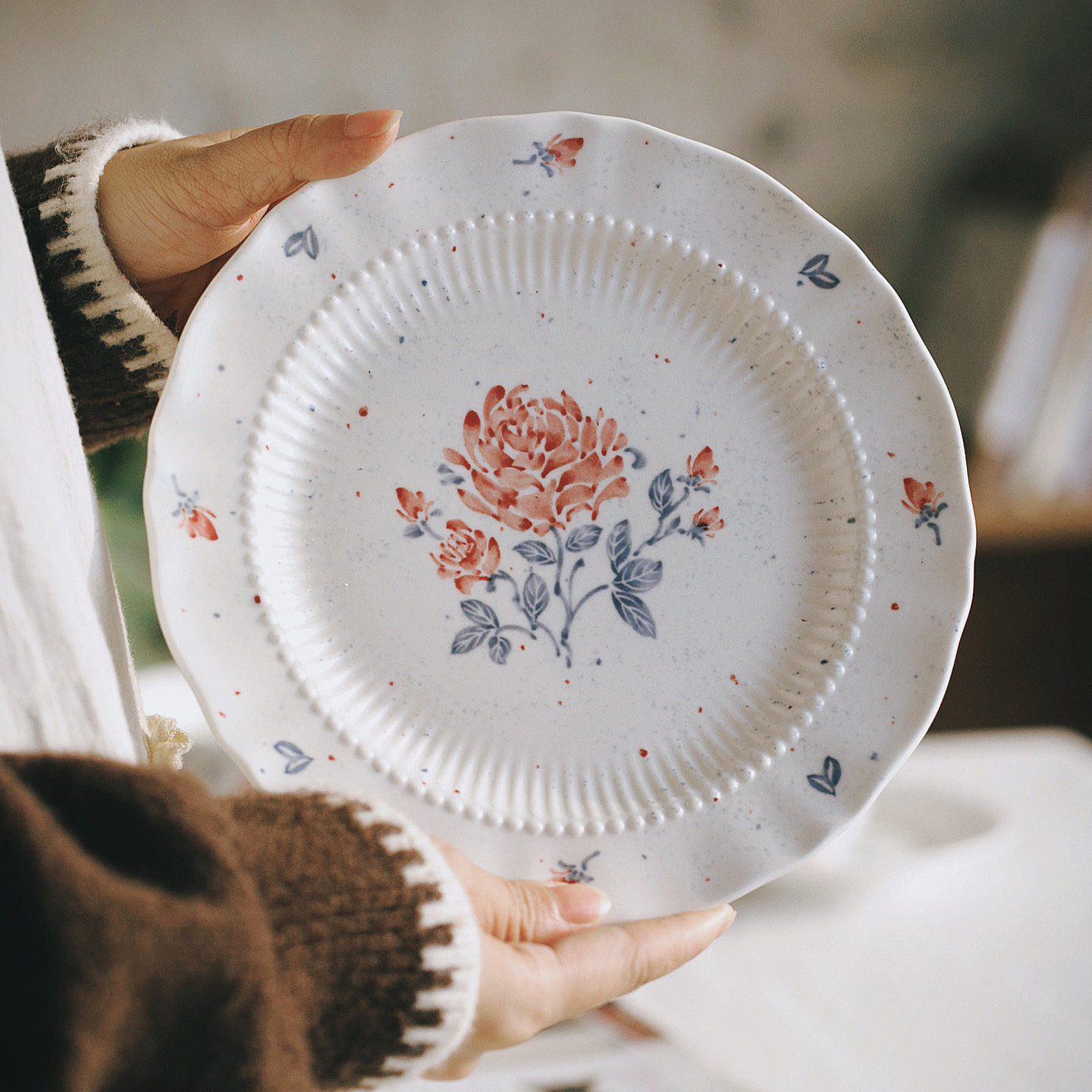 拾器集哑光盘子新中式漂亮好看高颜值甜品水果点心零食碟茶歇摆盘,餐饮具,盘,淘宝优惠券,粉丝福利购,淘宝优惠卷