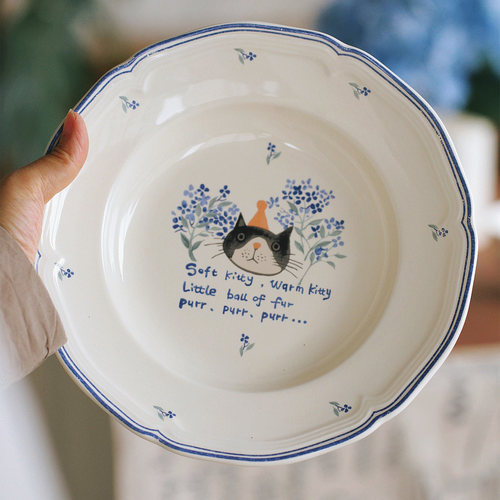 拾器集法式陶瓷盘子ins下午茶咖啡杯早餐盘甜品盘花边高颜值甜品