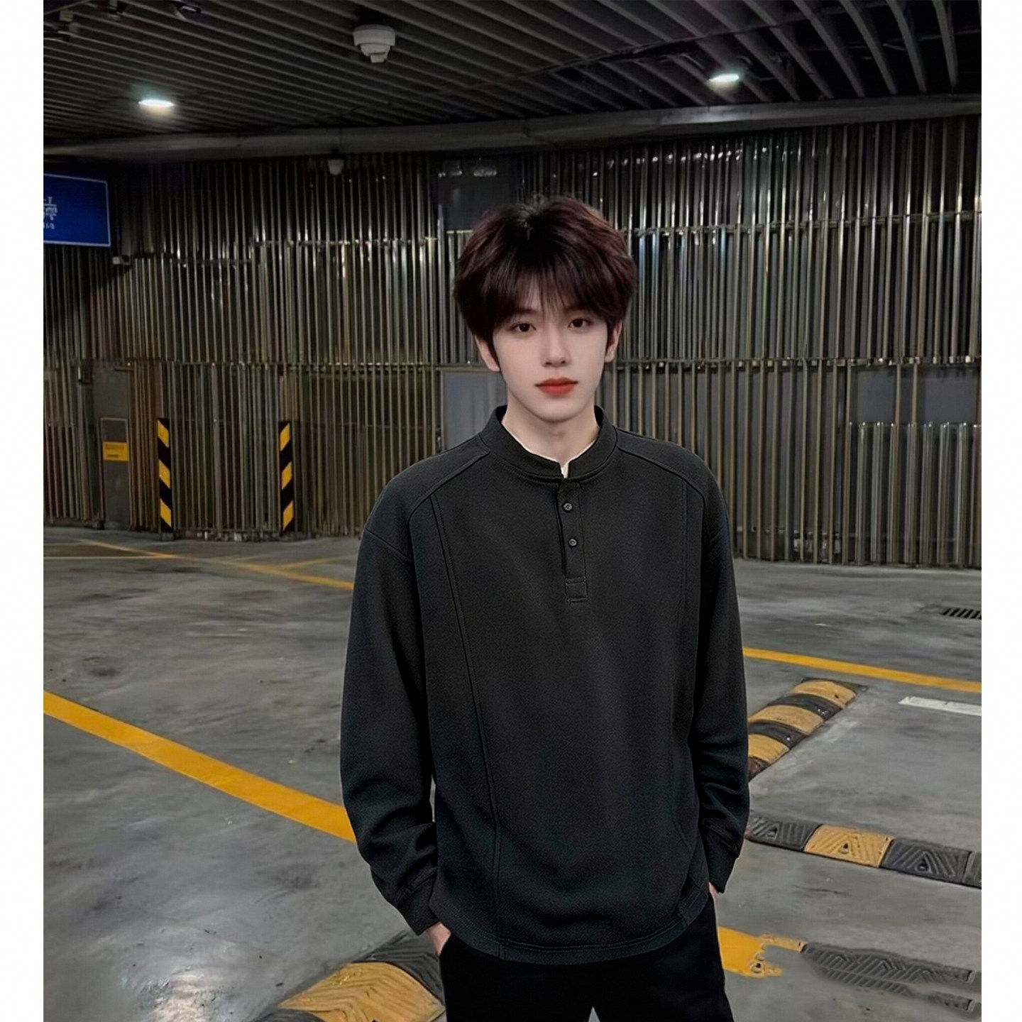 cleanfit黑色正肩长袖T恤男生秋冬加绒内搭打底衫美式polo衫卫衣,男装,卫衣,淘宝优惠券,粉丝福利购,淘宝优惠卷