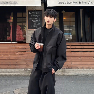 cleanfit飞行夹克外套男款春季短款黑色立领教练服痞帅三防冲锋衣