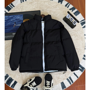 黑色cleanfit晋江棉服男款冬季加厚立领面包服高级感短款棉衣外套