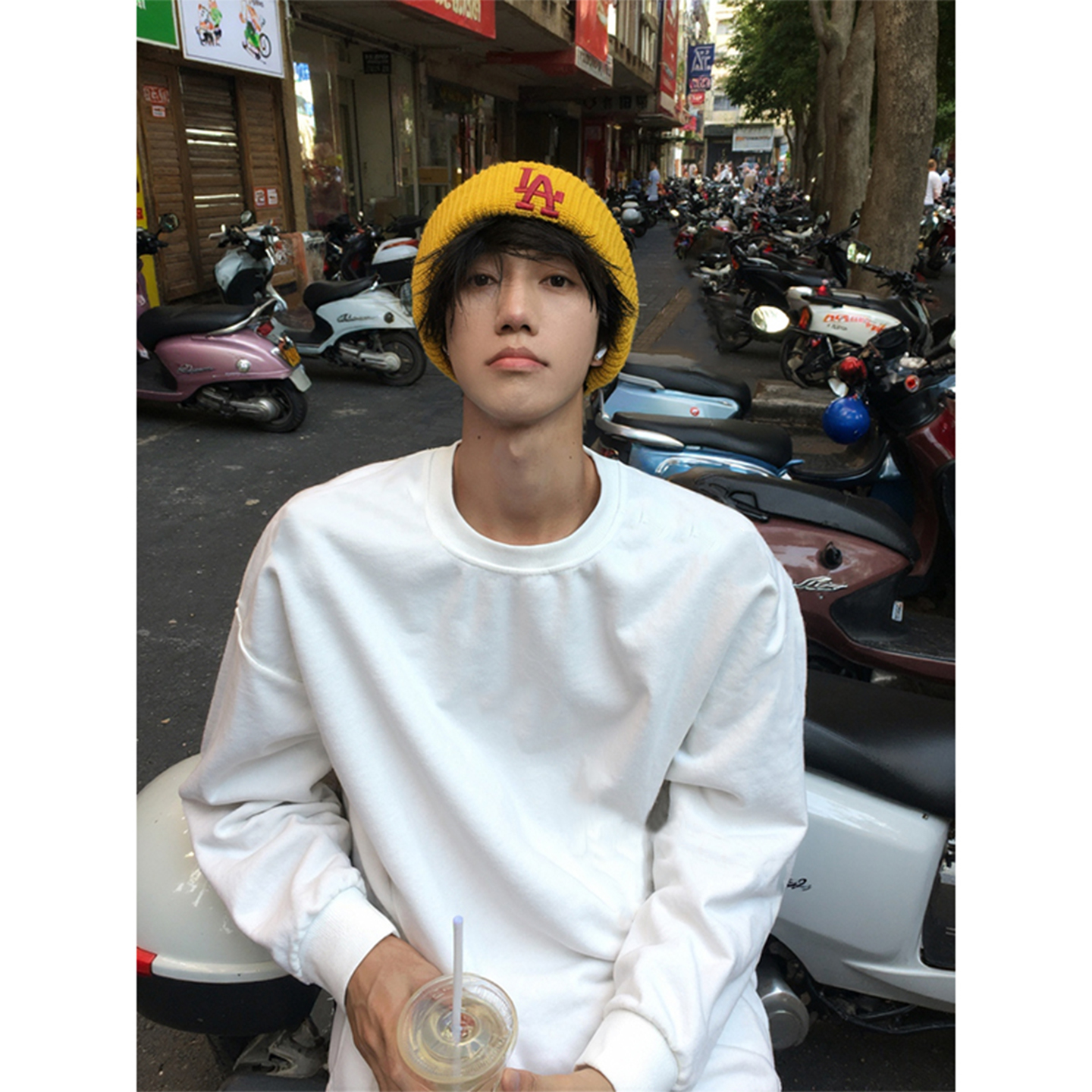 美式300g重磅长袖t恤男款