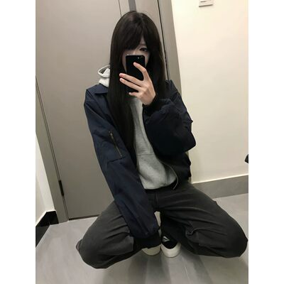 藏青ma1飞行夹克高街工装短款