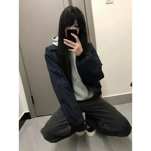 藏青ma1飞行夹克高街工装短款