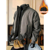 痞帅高级感加厚外套立领短款 美式 三防飞行夹克棉服男冬季 冲锋棉衣