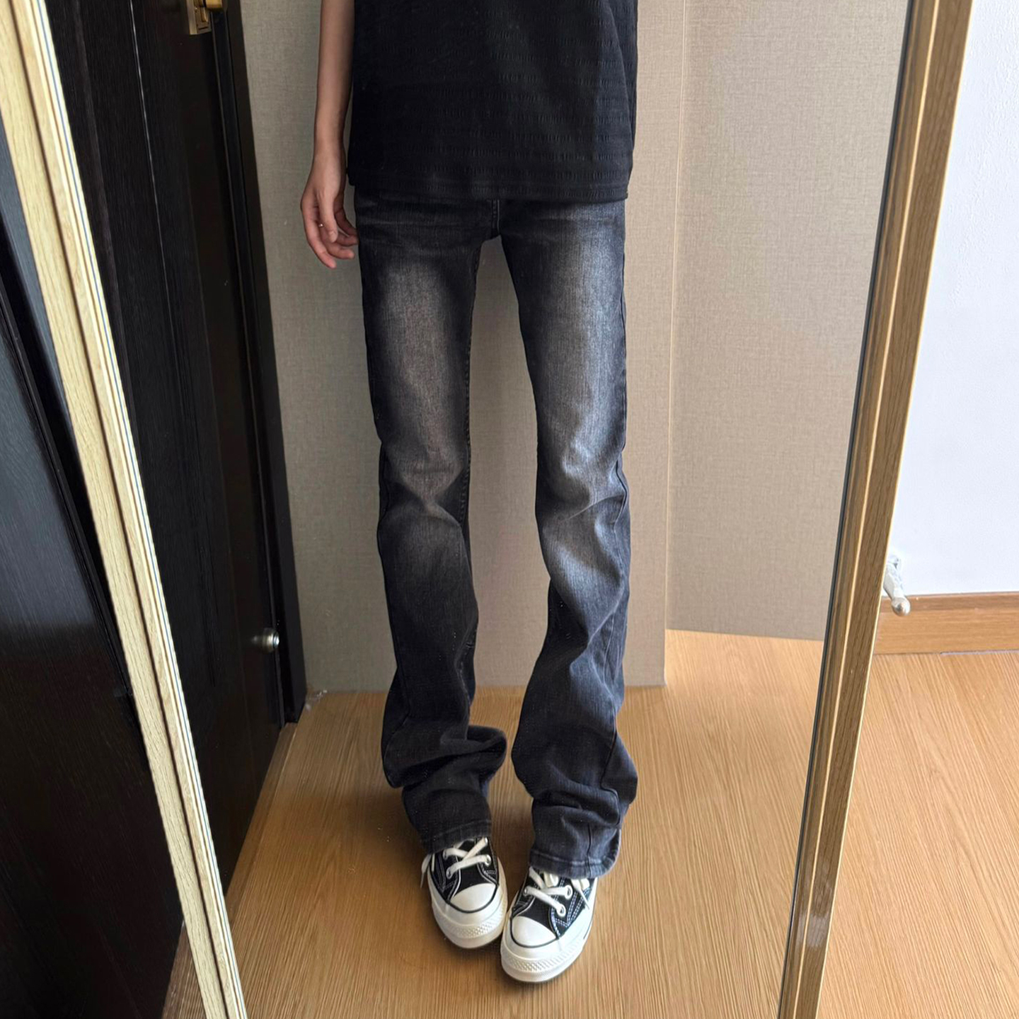 美式复古弯刀牛仔裤男款秋季