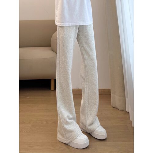 cleanfit白花灰弯刀卫裤美式复古