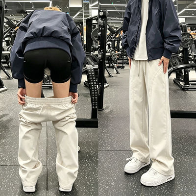 夏季薄款防水速干直筒显腿长男裤