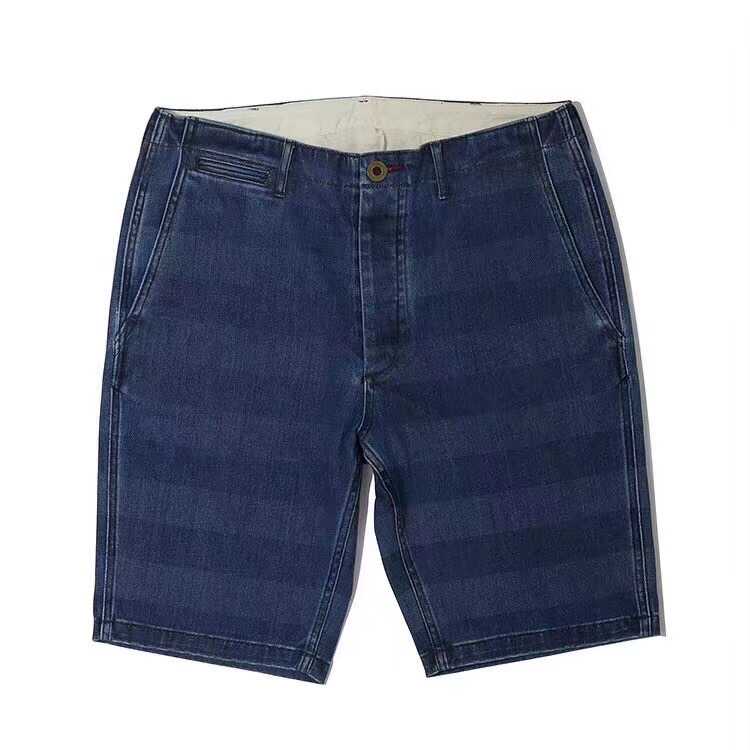 美式复古纯棉男士牛仔短裤夏季