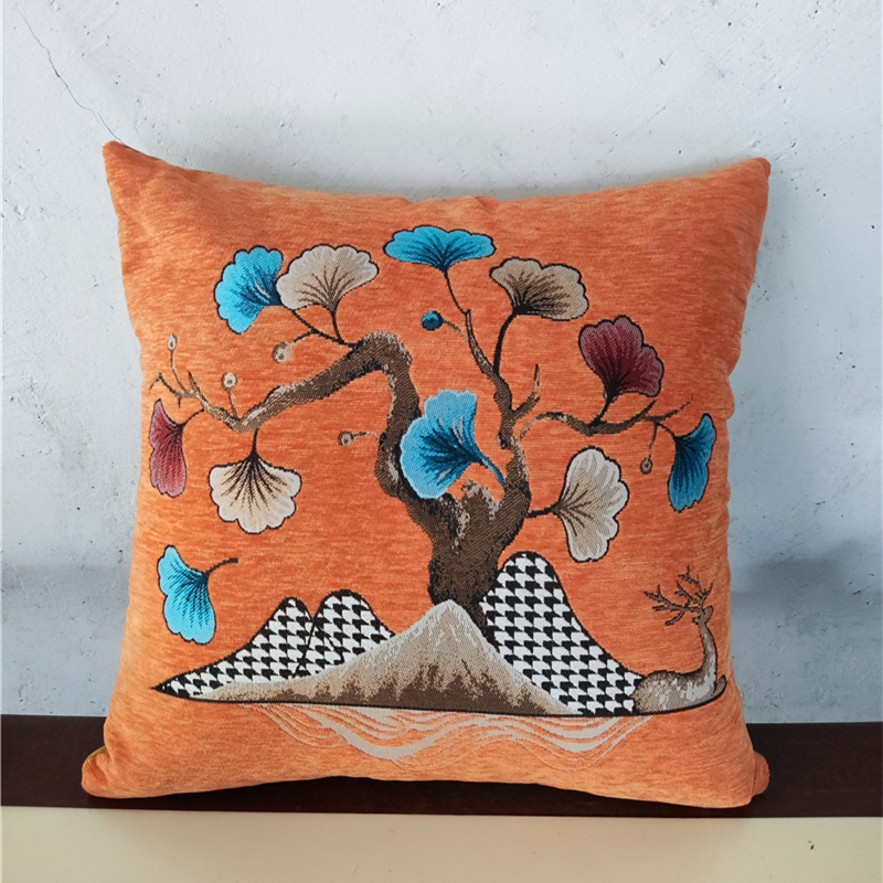 简约方形沙发抱枕学车载办公室靠垫套子可拆洗不含芯椅靠腰枕4550