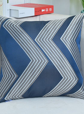 高精密抱枕现代欧式汽车靠枕套床头靠垫办公室沙发布艺靠背含芯45