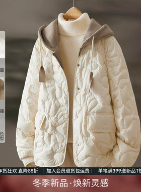 IHIMI海谧韩系减龄小香风羽绒服女2025冬季新款女士高端保暖外套