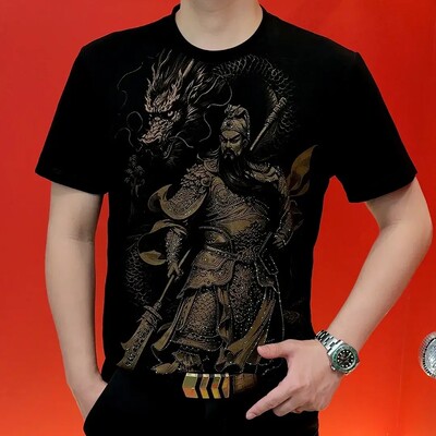 清仓捡漏~莫代尔冰丝短袖t恤男士夏季新款潮流宽松半袖体恤上衣男