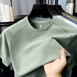 夏季 T恤新款 亲肤舒适冰感透气贴身速干运动T恤衫 轻薄凉感冰丝短袖