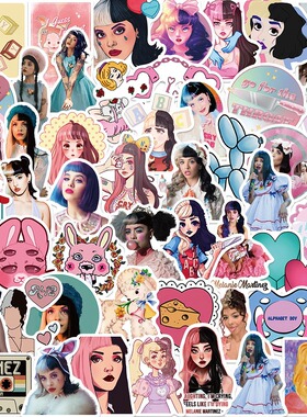 50张歌手Melanie Martinez贴纸装饰吉他行李箱DIY防水手机贴纸