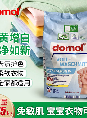 德国domol免敏洗衣粉 婴幼儿宝宝无刺激浓缩去污无磷无香料添加剂