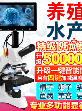专业显微镜双目 50000倍高清看螨虫精子卵子养殖水产鱼病检测实验