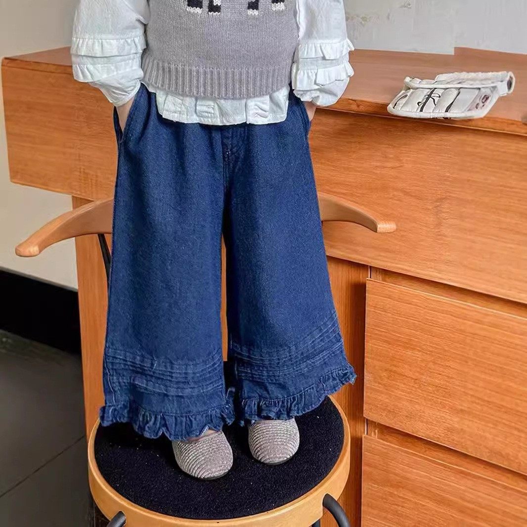 女童牛仔裤秋装新款韩版休闲儿童直筒裤洋气女宝宝秋季长裤阔腿裤,童装/婴儿装/亲子装,儿童牛仔裤,淘宝优惠券,粉丝福利购,淘宝优惠卷