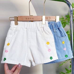 女童牛仔短裤2025夏季新款儿童宝宝夏装小童裤子韩版洋气炸街时髦