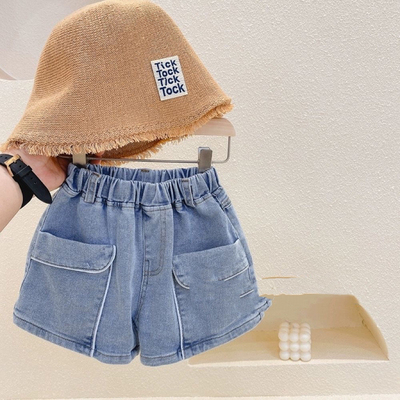 2025夏季女童新款牛仔短裤韩版儿童洋气百搭热裤外穿中大童牛仔裤