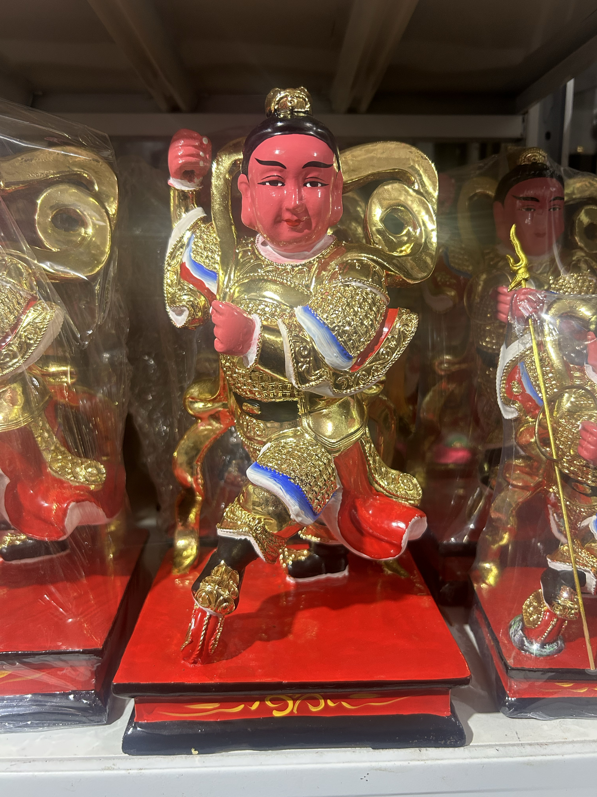 香樟木哪吒三太子神像中坛元帅供奉家用