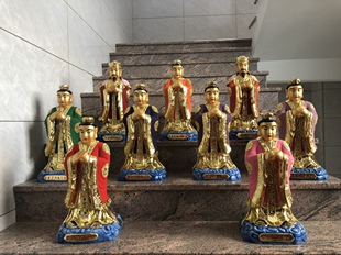 北斗星君九皇大帝木雕神像