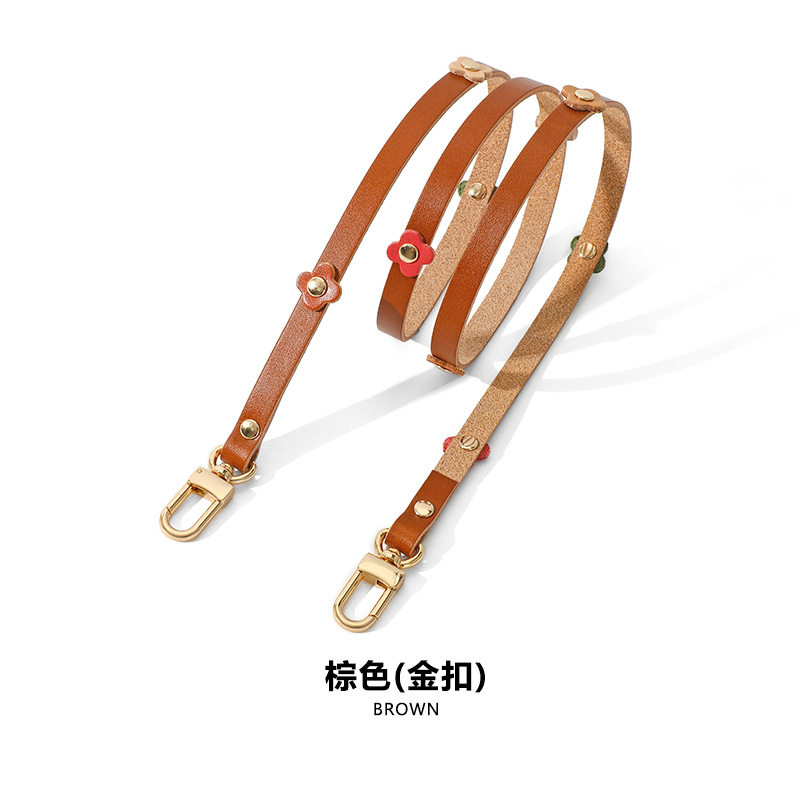 适用于LV小号包包碎花植鞣皮细带子女包配件长肩带手机挂绳包带