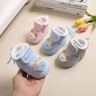 保暖不掉鞋 冬季 男女布鞋 宝宝学步鞋 1到12个月 加绒加厚婴儿防掉鞋