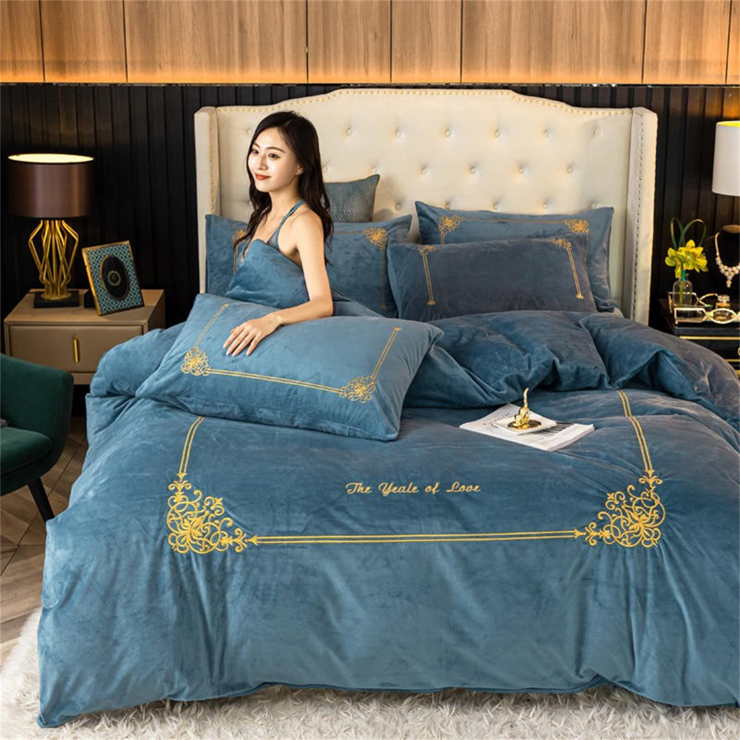 牛奶绒四件套冬季加厚双面加绒床单被套床笠款冬天珊瑚绒床上用品