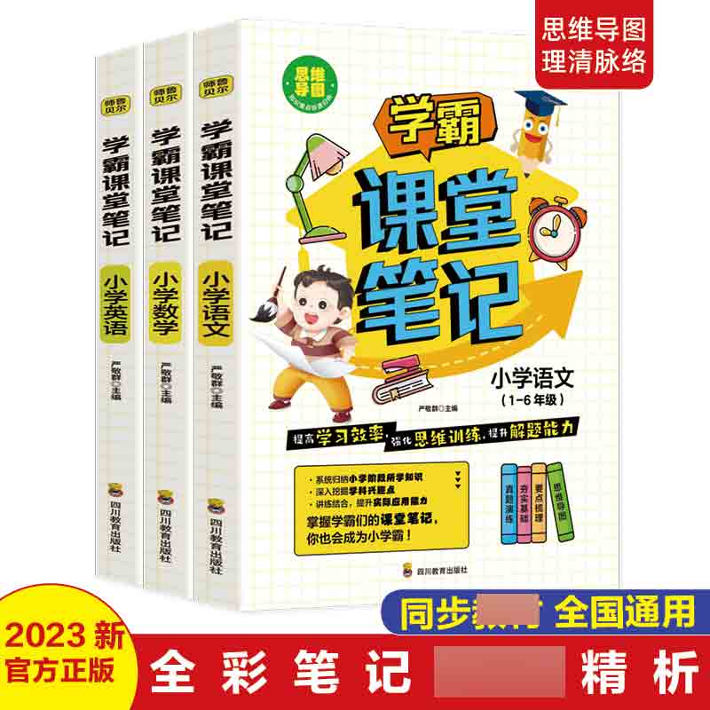 2024春学霸课堂笔记小学一二三四五六年级下册语文数学英语人教版全套课本同步教材全解读帮七彩状元大课堂黄冈随堂笔记预习资料书