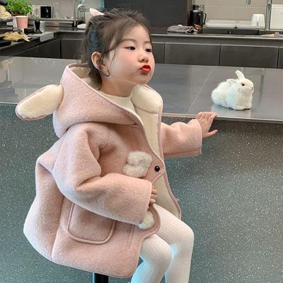 女童冬装加厚呢子毛呢大衣