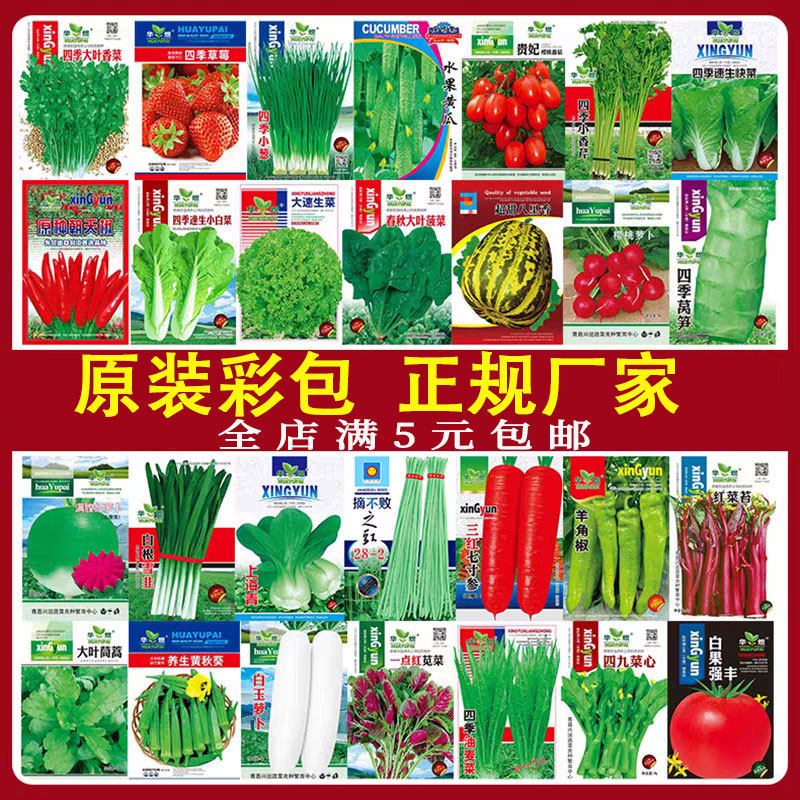 蔬菜种子大全四季播盆栽阳台庭院香菜辣椒番茄黄瓜豆角菜籽种孑,鲜花速递/花卉仿真/绿植园艺,家庭园艺种子,淘宝优惠券,粉丝福利购,淘宝优惠卷