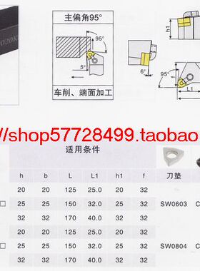 /数控车刀杆/复合式外圆车刀/主偏角95度 MWLNR2020K06