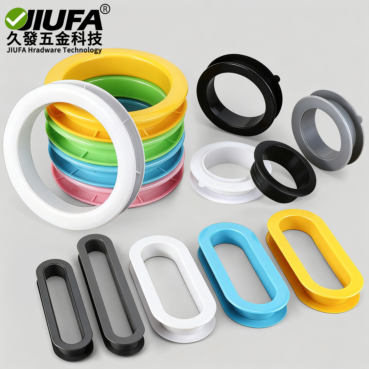 双面橱柜开孔封边圈装饰盖柜子开孔装饰圈50穿线孔盖下水圈遮丑盖