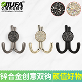 欧式 轻奢挂衣钩进门玄关金属衣帽钩小兔子造型衣柜挂钩壁挂式 衣钩