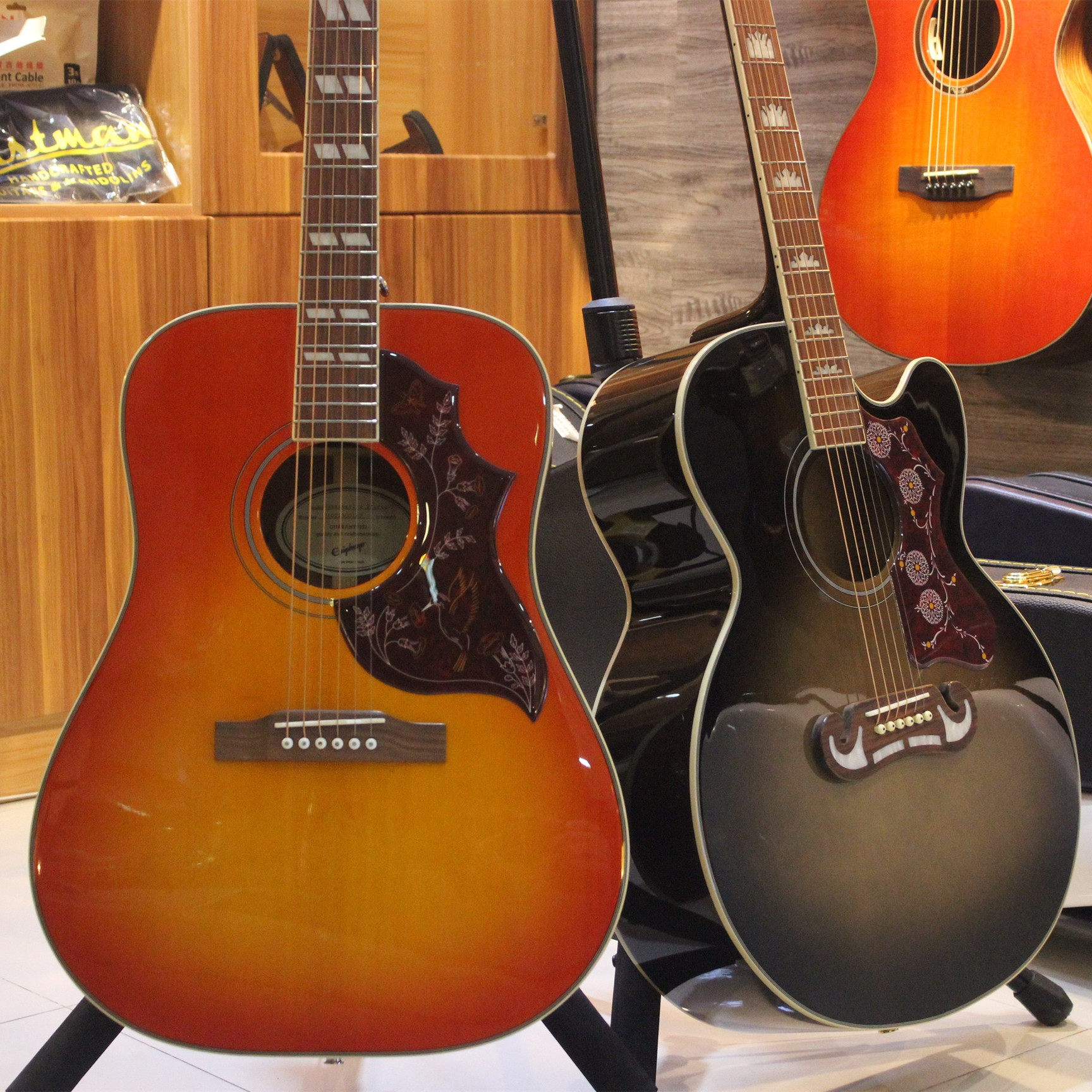 易普锋Epiphone 蜂鸟/鸽子单板全单42寸EJ200初学者民谣木吉他