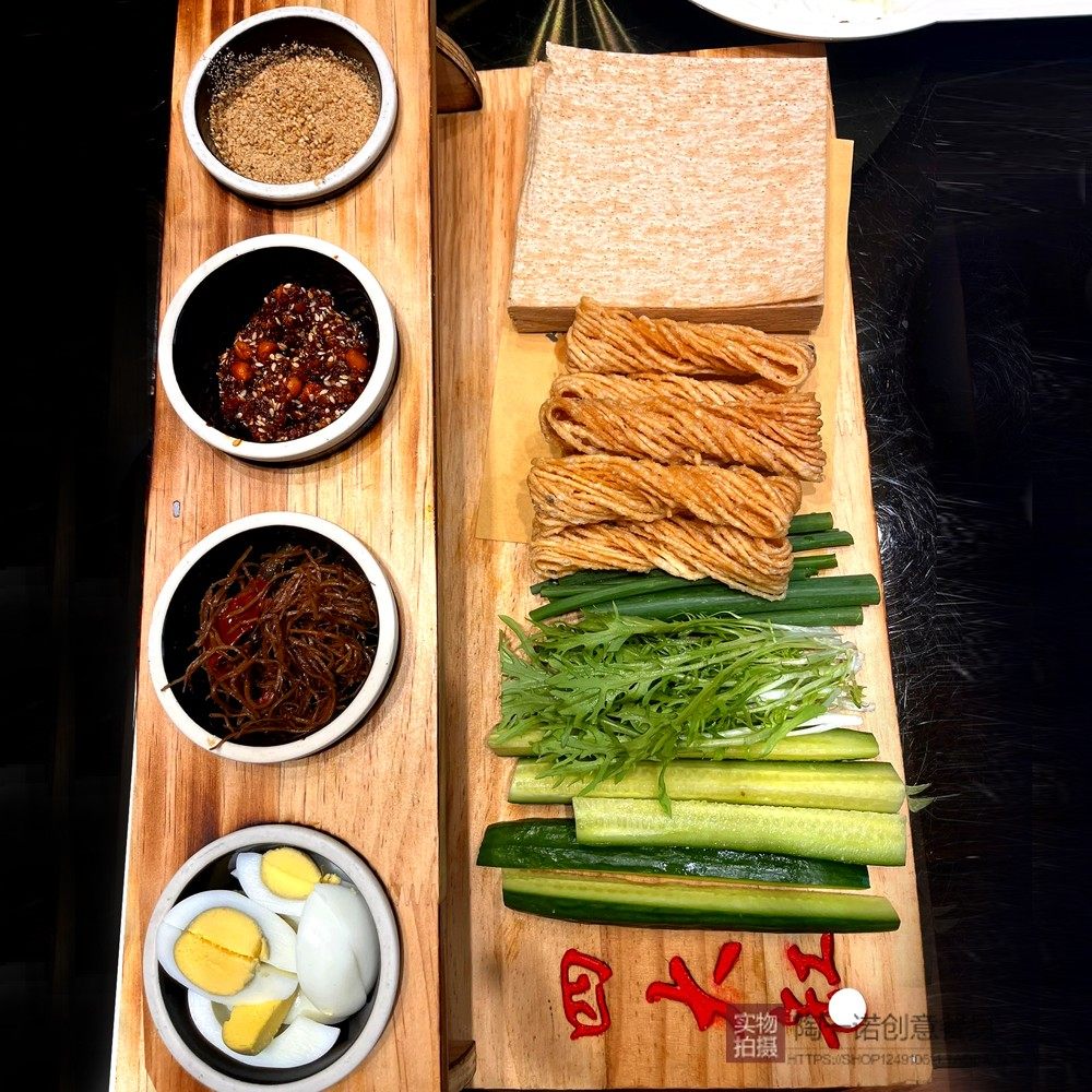 煎饼卷大葱餐具烙馍馓子托盘底座菜盘农家沂蒙四大缸创意酒店餐具