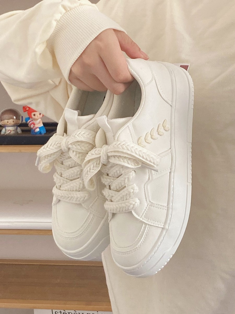 甜森森轻便小白鞋女2024春夏季新款百搭小众日常百搭鞋板鞋子2024,女鞋,帆布鞋,淘宝优惠券,粉丝福利购,淘宝优惠卷