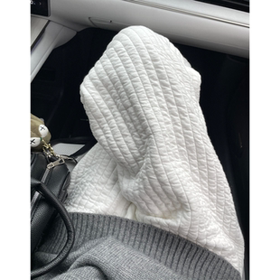 被追着问 松紧腰阔腿棉裤 裤 2025新白色竖条绗缝直筒裤 子 现货