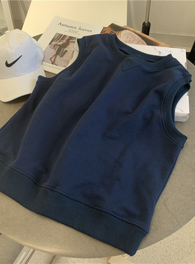 现货】经典入门款~百搭篇！2026新无袖卫衣叠穿坎肩背心圆领马甲