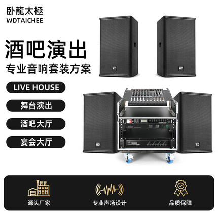 WDTAICHEE专业全尺寸舞台演出音响套装多功能厅婚庆乐队音响方案