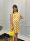 宽松度假风减龄背心无袖 夏季 孕妇装 显瘦斜条纹连衣裙 LeoMami