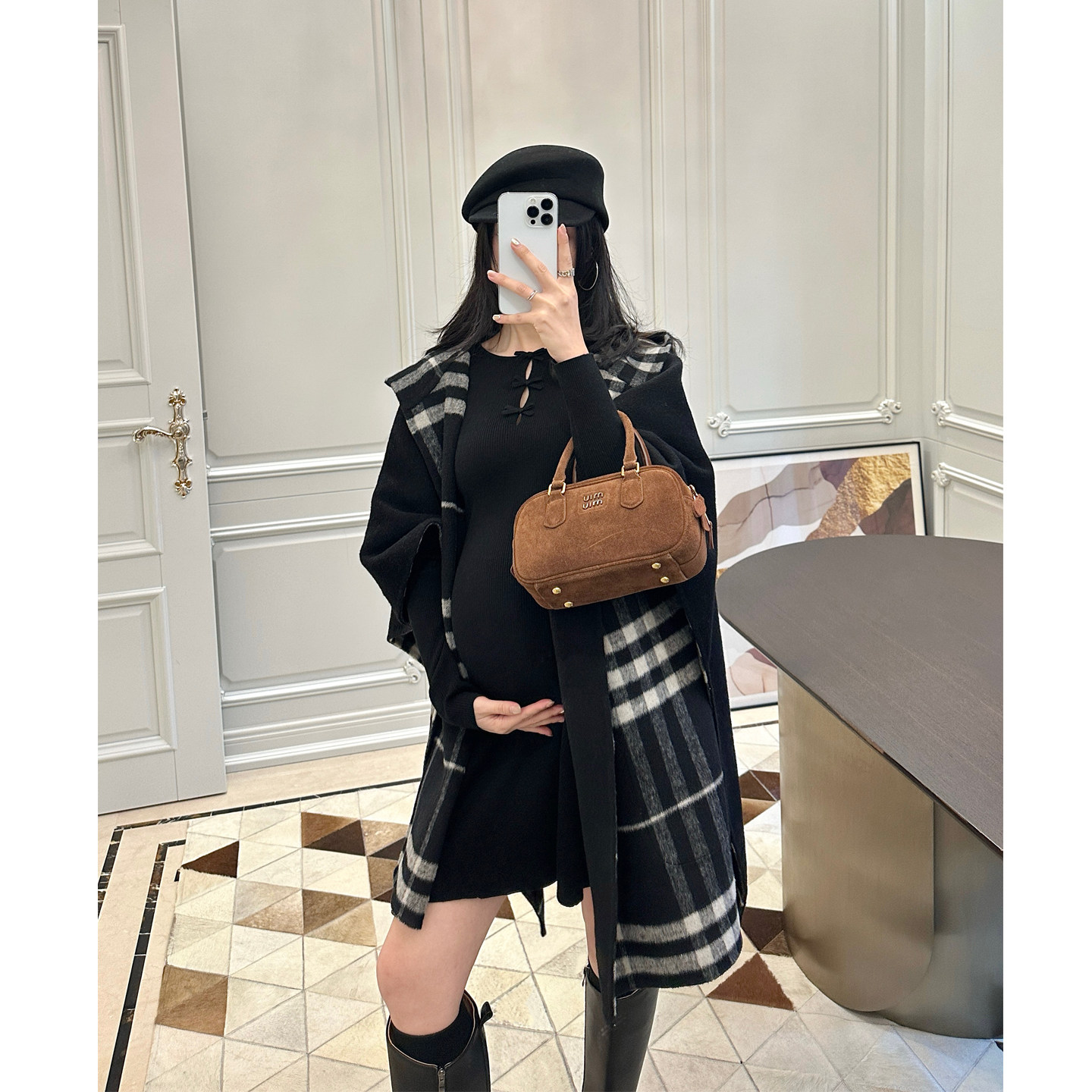 LeoMami孕妇装秋冬款羊毛格纹披肩斗篷慵懒气质双面呢连帽外套女,孕妇装/孕产妇用品/营养,外套/风衣,淘宝优惠券,粉丝福利购,淘宝优惠卷