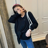 宽松气质遮肚子开衫 春秋款 孕妇羊毛针织衫 假两件毛衣 LeoMami