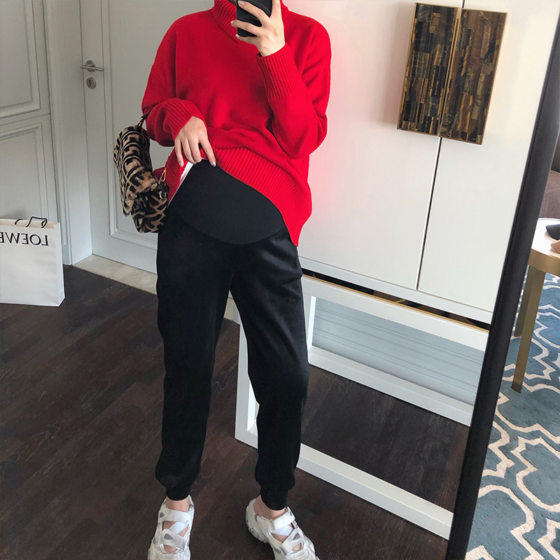 【leomami】孕妇裤灯芯绒卫裤