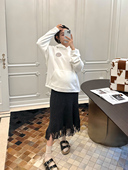 港风潮流上衣 软糯舒适连帽卫衣加绒笑脸时尚 LeoMami孕妇装 秋冬款