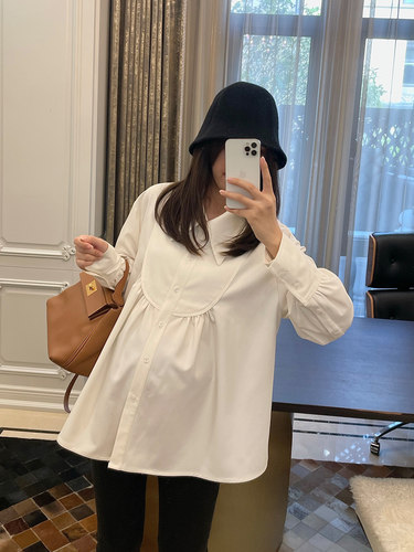 孕妇装秋冬季设计感A版衬衫