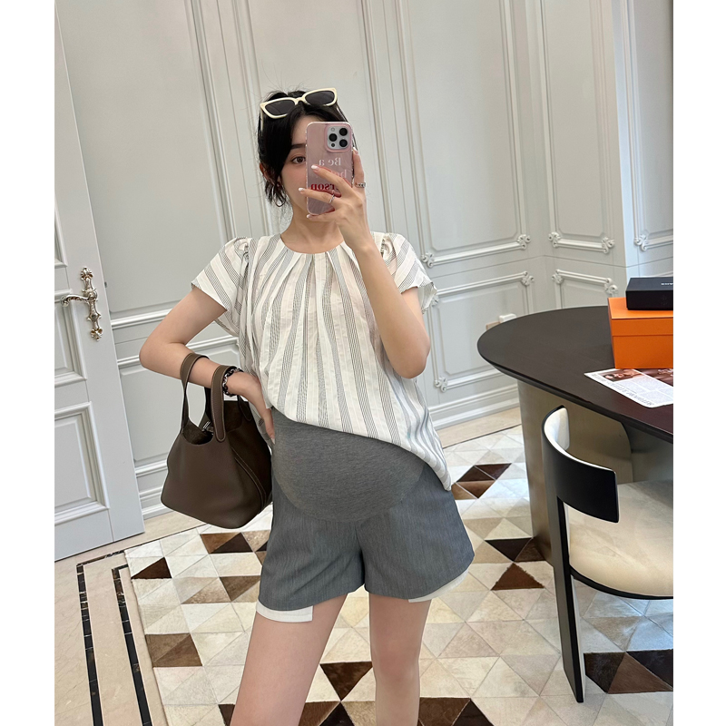 孕妇裤夏季设计感短裤薄款外穿